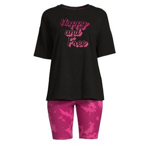 Secret Treasures Oversize T-shirt Bike Shorts loungewear Size Small 4/6 NWT